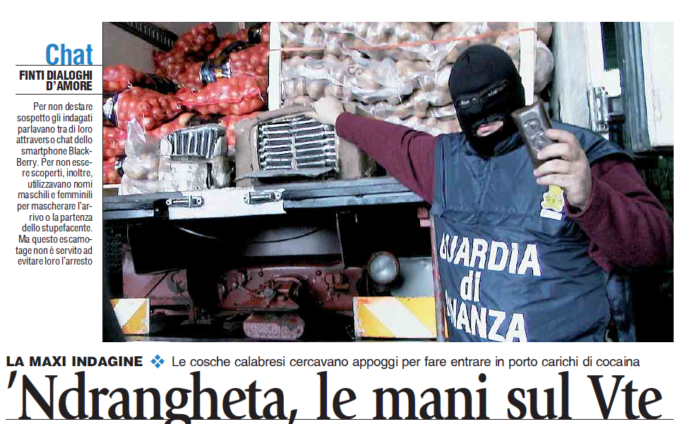 La ‘Ndrangheta e i traffici di droga